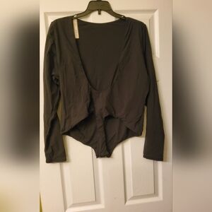 SKIMS Black Long Sleeve Bodysuit